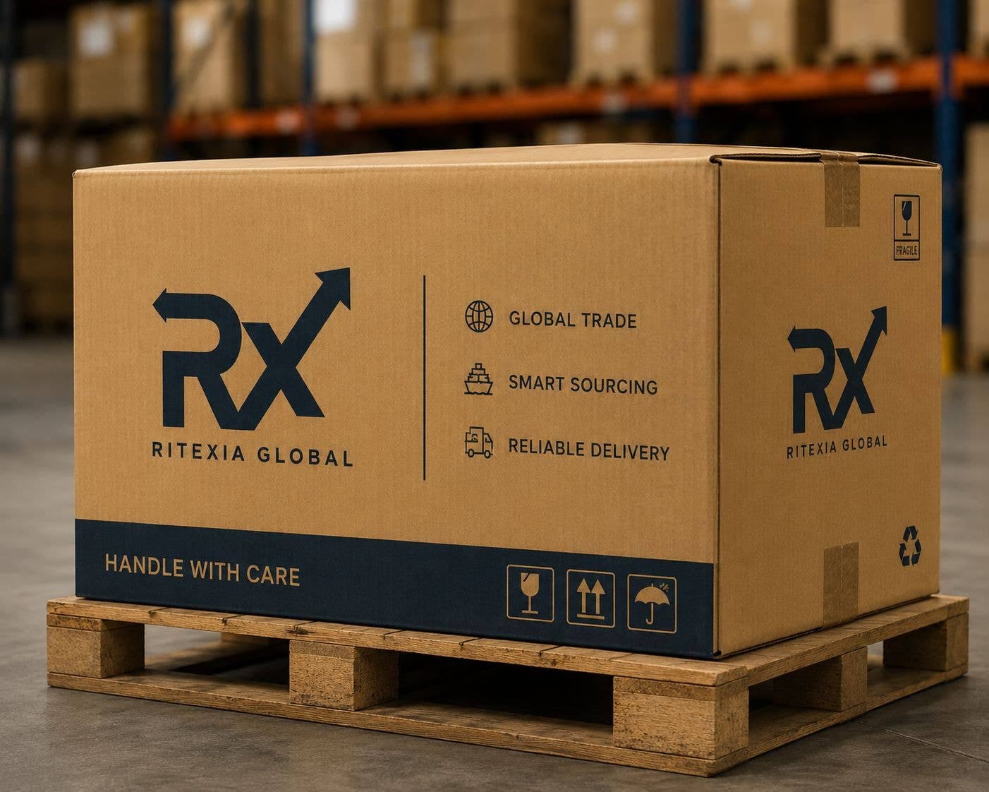 Ritexia Global branded shipment ready for dispatch